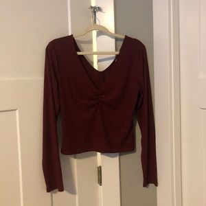 Pacsun basic long sleeve in burgundy.